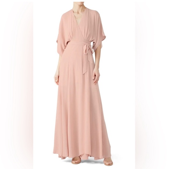 Reformation Winslow Dress Color: Blush - Picture 1 of 12